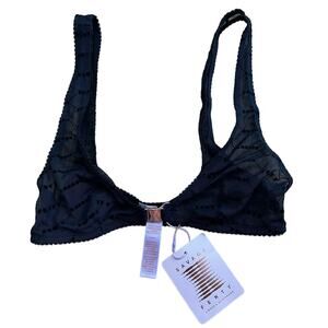 Savage X Fenty Flocked Logo Bralette, XS